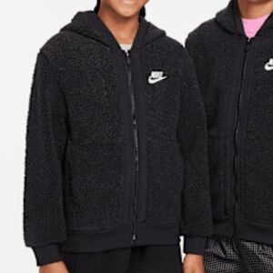 Nike Sportswear Club Hoodie. Winterized Black Sherpa. Size Medium (one item)